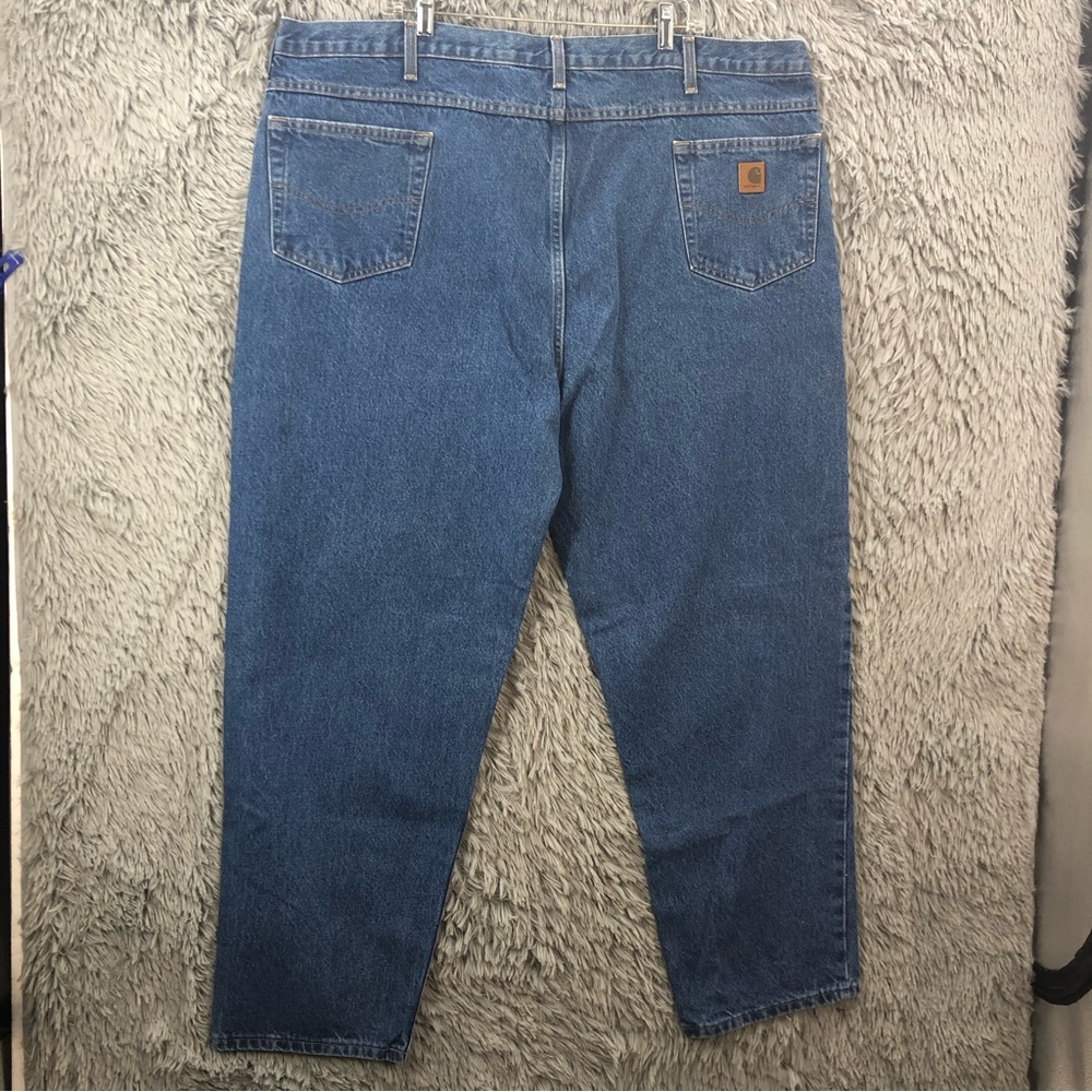 Carhartt Jeans Mens 46 Denim Straight Leg Work Blue Utility